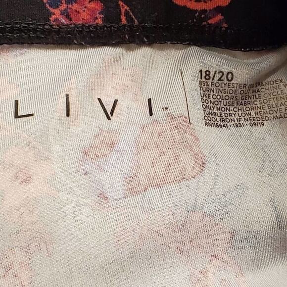 LANE Bryant floral 7/8 length high rise active athletic leggings plus size 18/20 - Picture 7 of 7